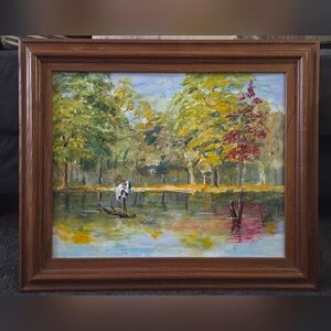 Original Art By Thomas Higgins " Mississippi Sand Crane" Acrylic Painting